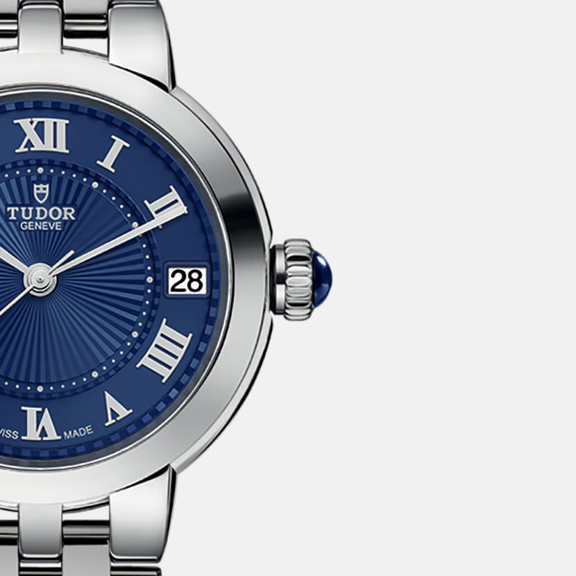 TUDOR Clair de Rose 34mm Automatic Blue Dial Steel Bracelet Watch