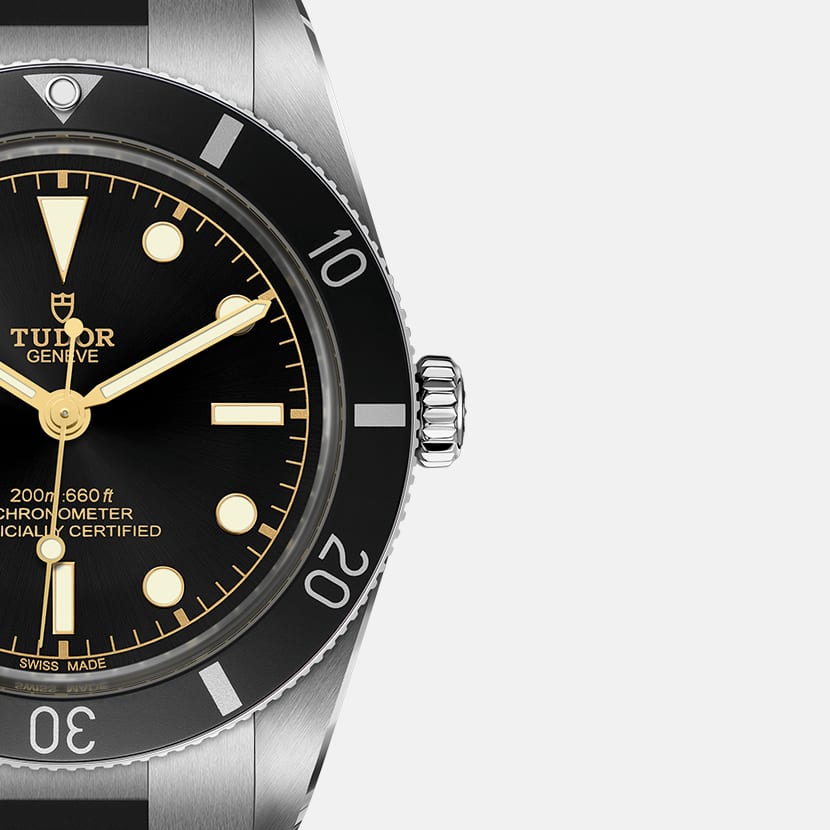 TUDOR Black Bay 54 37mm Automatic Black Dial Rubber Strap Watch