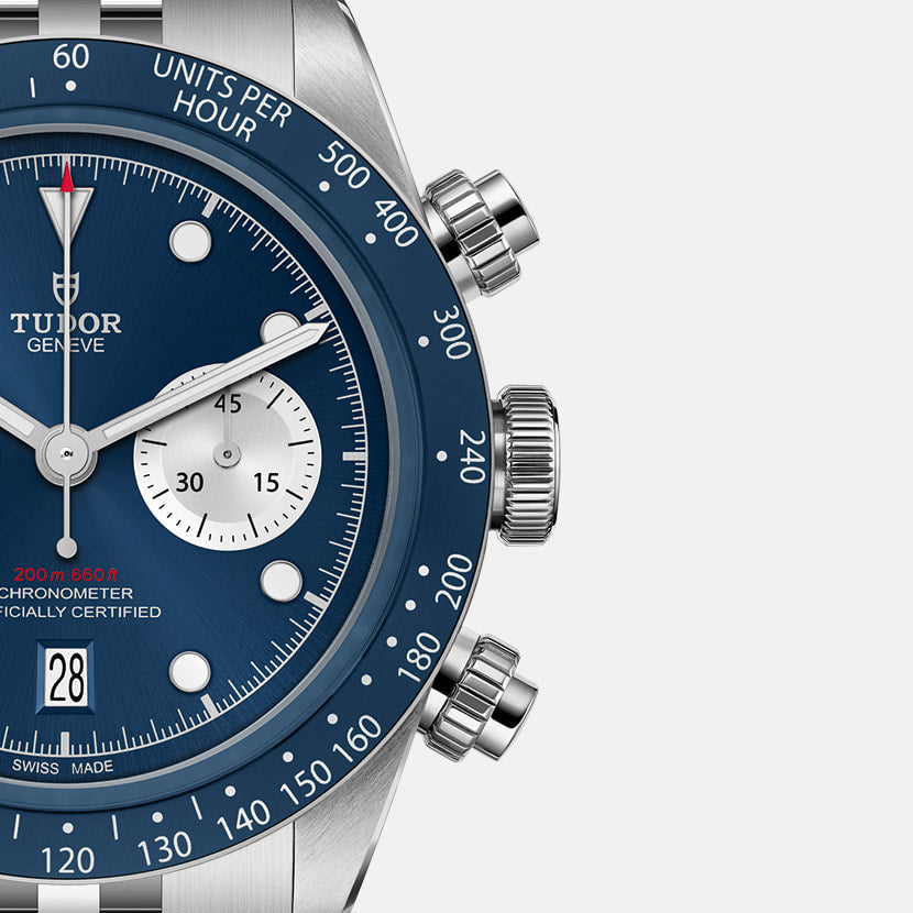 [SIMCHA-TOP500:TUDOR:M79360B-0002:07] Black Bay Chrono Manufacture Calibre MT5813 41mm steel case Steel bracelet