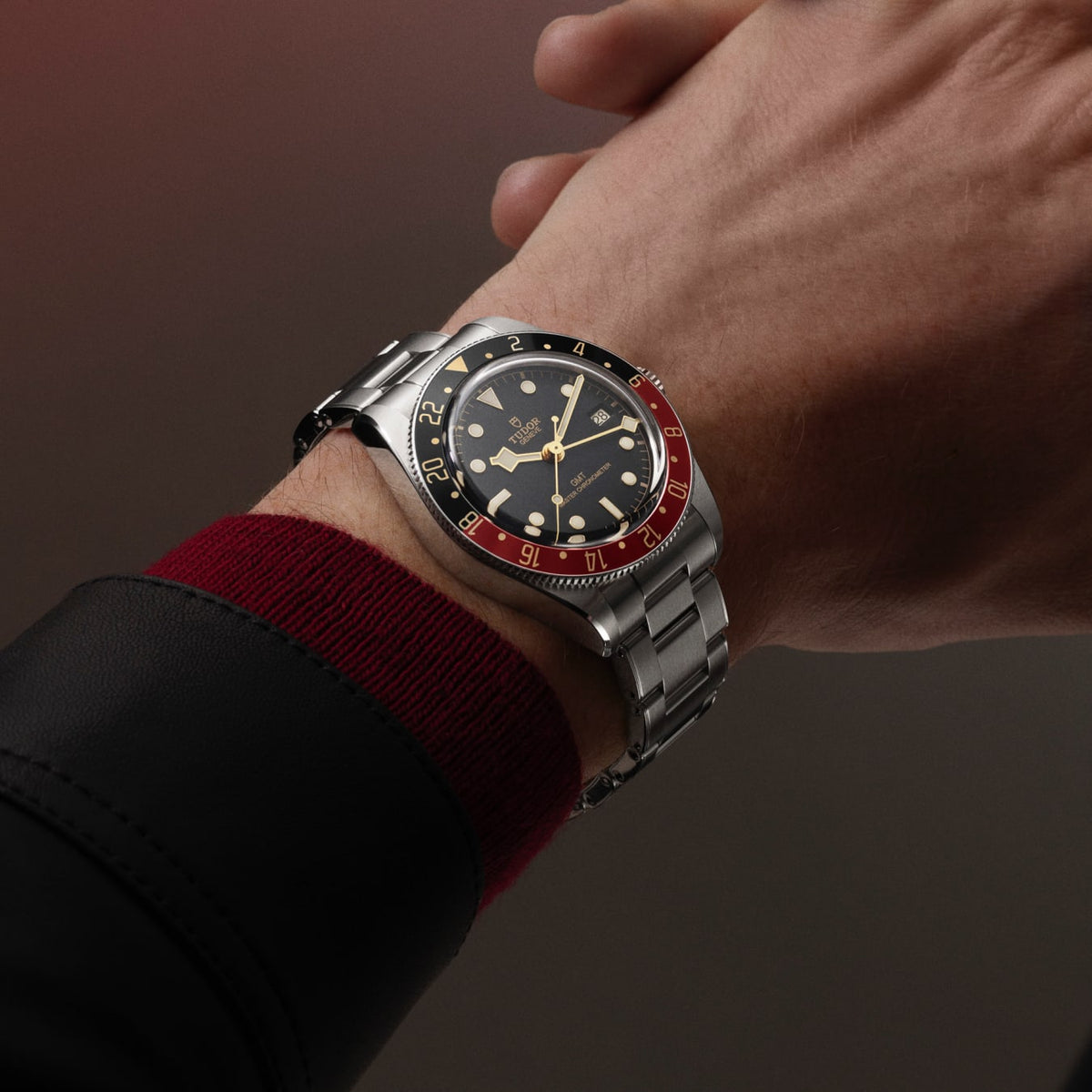 [SIMCHA-TOP500:TUDOR:M7939G1A0NRU-0001:03] Black Bay 58 GMT Manufacture Calibre MT5450-U 39mm steel case Black and burgundy bezel
