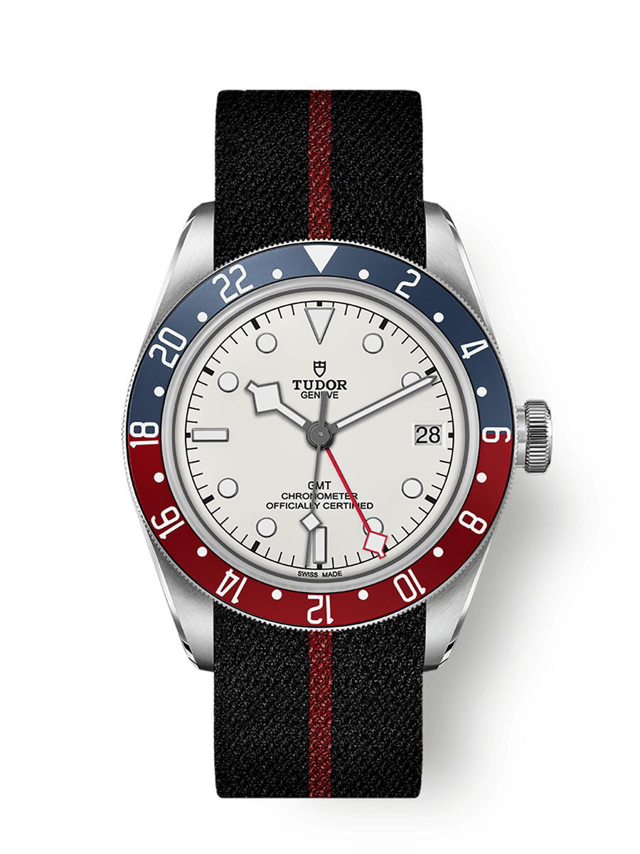 [SIMCHA-TOP500:TUDOR:M79830RB-0012:01] Black Bay GMT 41mm steel case Fabric strap