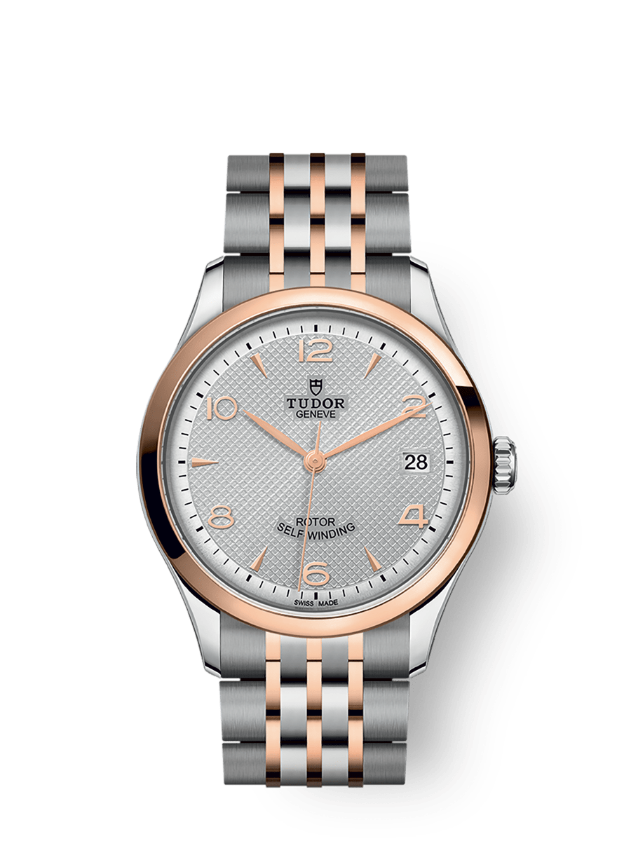 TUDOR 1926 36mm Automatic Silver Dial First center links in steel or solid rose-gold. Remaining center links in steel or steel covered by a 0.2mm rose gold cap Watch