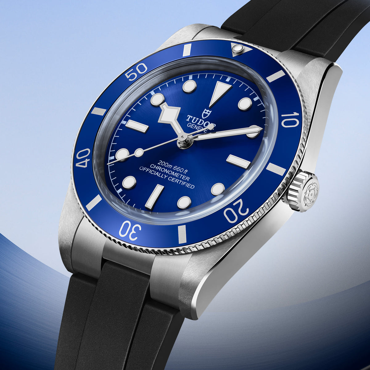 TUDOR Black Bay 54 37mm Automatic Blue Dial Rubber Strap Watch