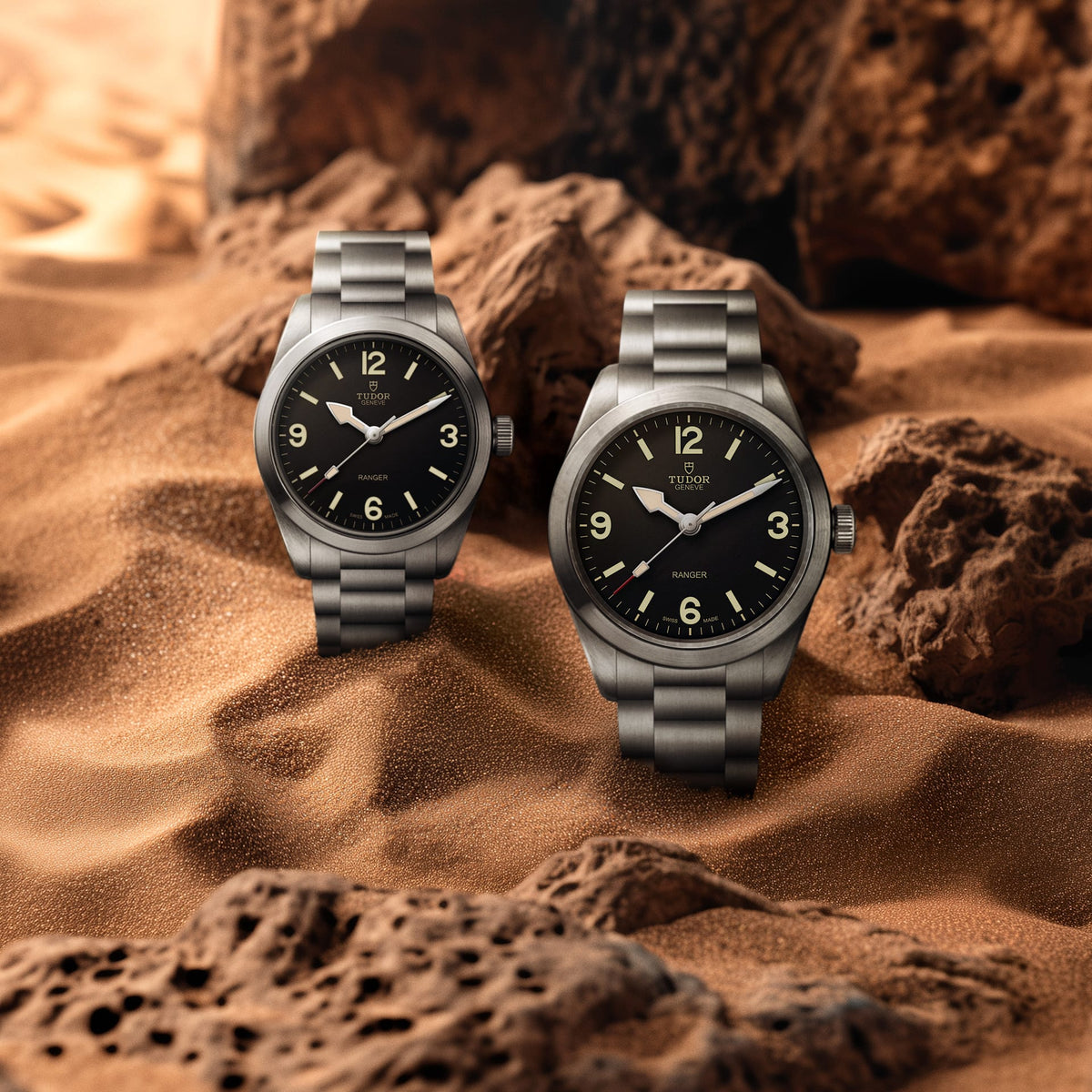 TUDOR Ranger 36mm Automatic Black Dial Steel Bracelet Watch