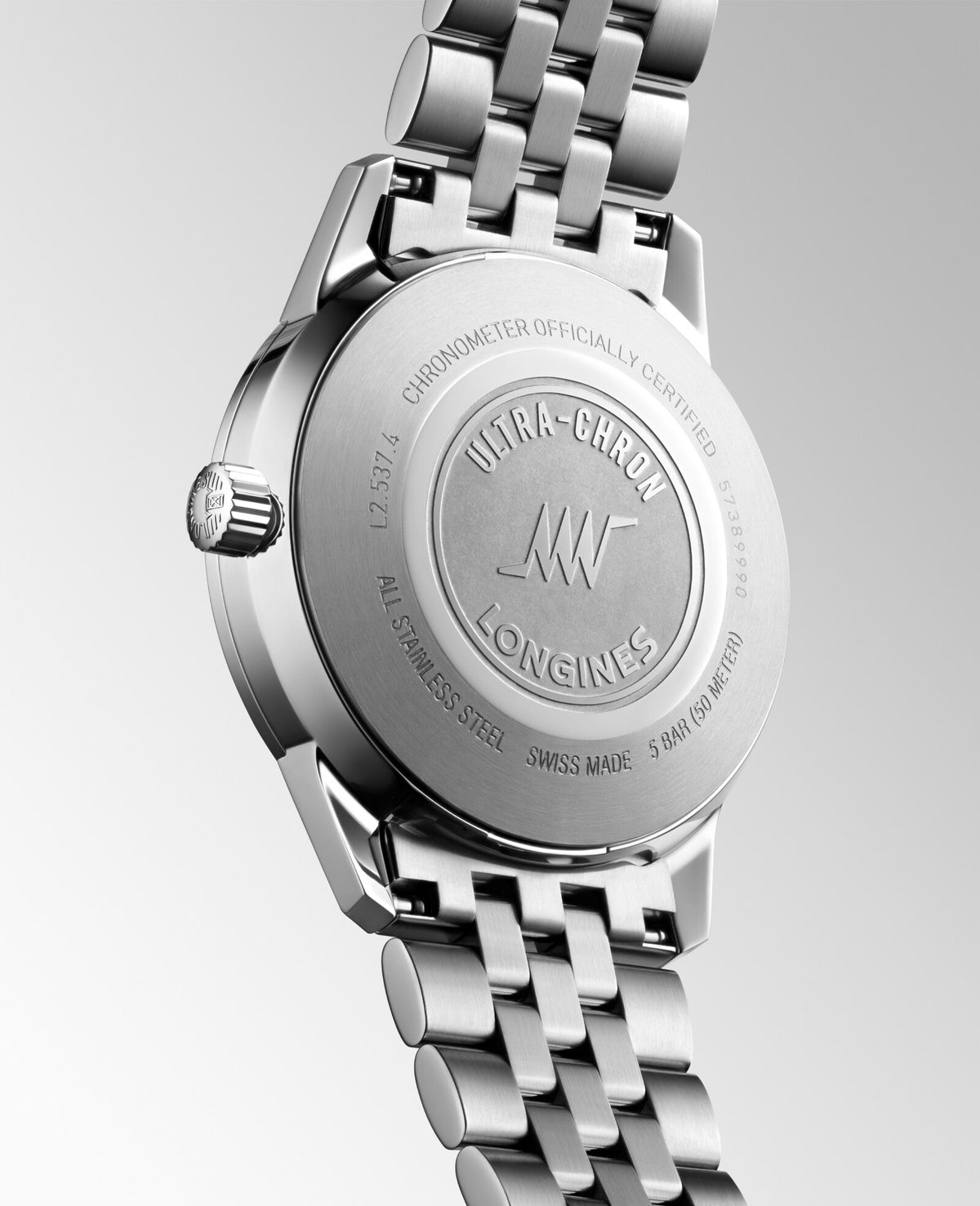 [SIMCHA-TOP500:LONGINES:L2.537.4.72.6:05] ULTRA-CHRON CLASSIC L2.537.4.72.6 Automatic, Stainless steel, Sunray silver, Bracelet Watch - Watch back
