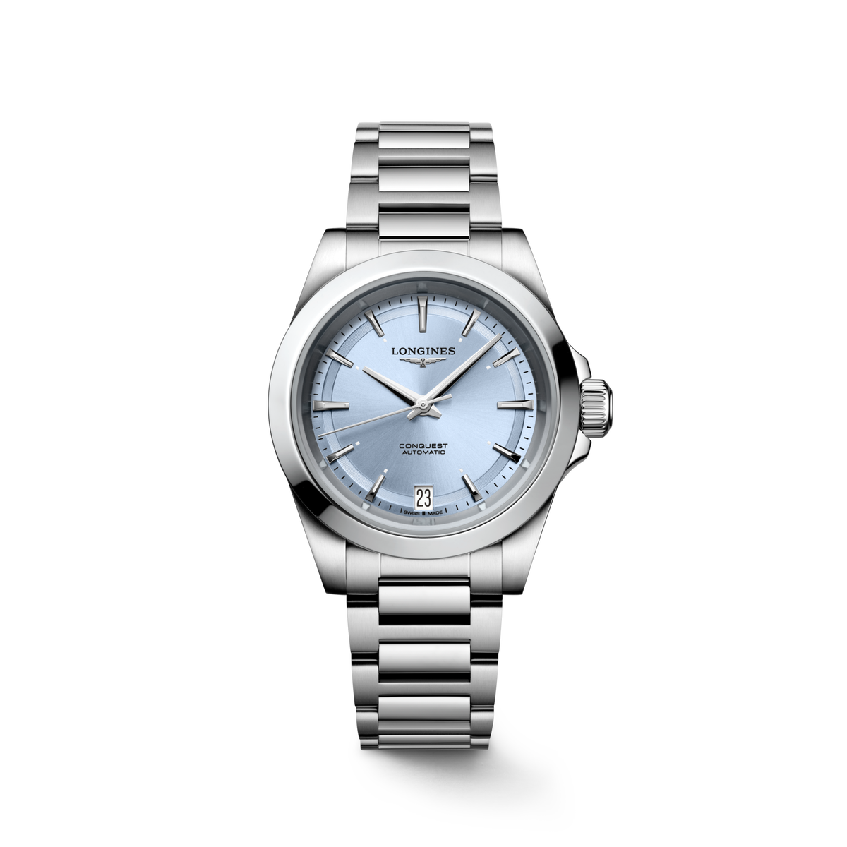 Longines Conquest 34.00mm Automatic Sunray blue Dial Stainless Steel Bracelet Watch