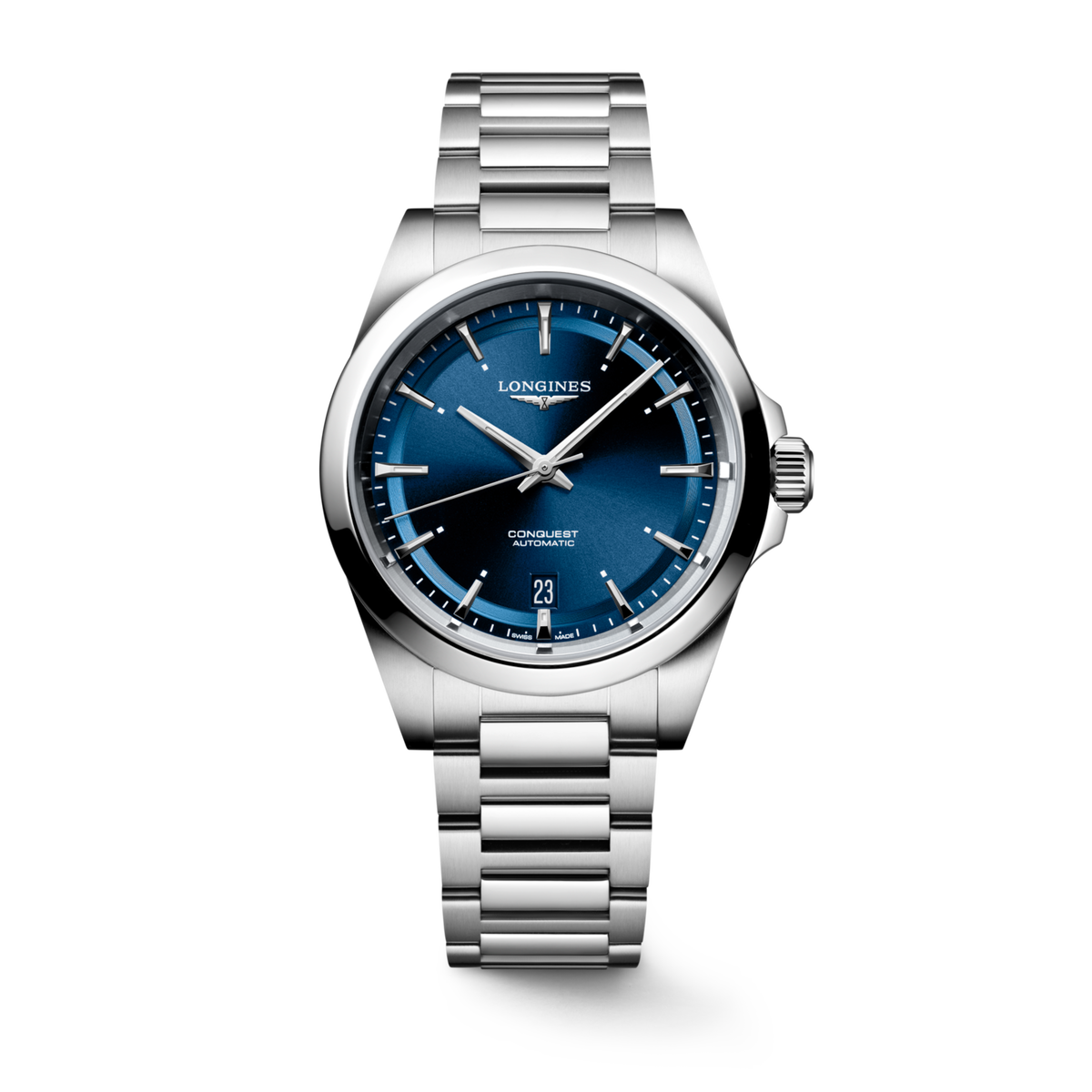 Longines Conquest 38.00mm Automatic Sunray blue Dial Stainless Steel Bracelet Watch