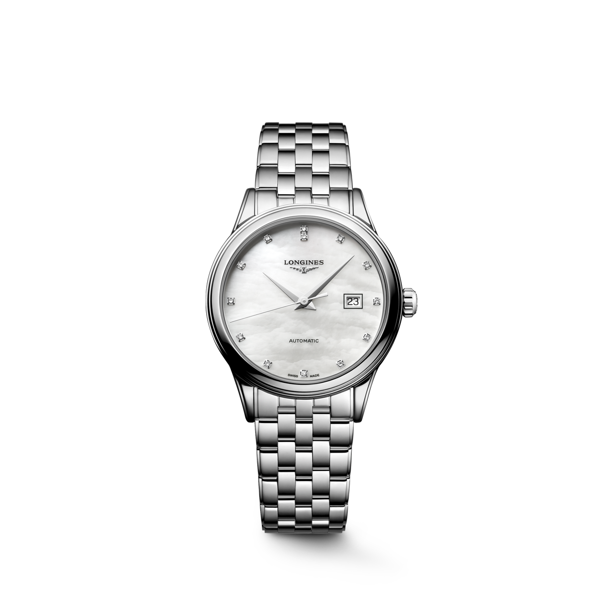 Longines Flagship Classic 30.00mm Automatic White mother-of-pearl Dial Stainless Steel Bracelet Watch