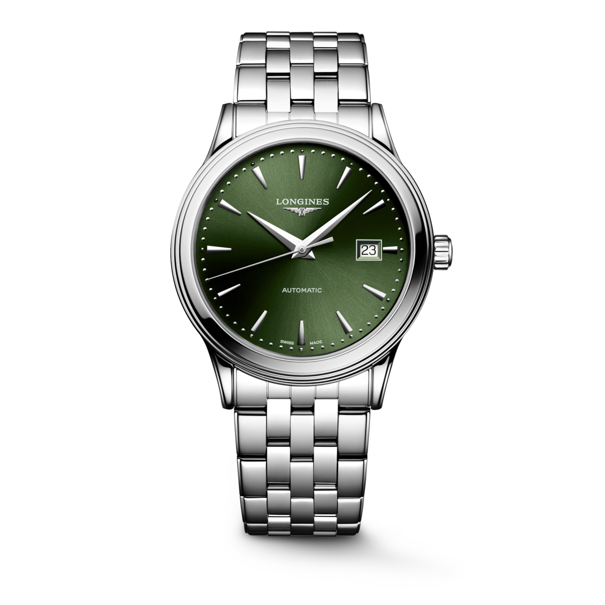 [SIMCHA-STANDALONE:L4.984.4.02.6:01] Longines Flagship Classic 40mm Automatic Green Dial Steel Bracelet Watch – L4.984.4.02.6 – FLAGSHIP CLASSIC L4.984.4.02.6 Automatic, Stainless steel, Sunray green, Bracelet Watch - Watch soldier