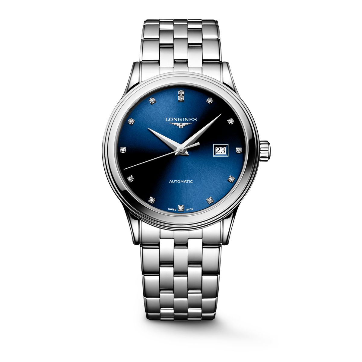 Longines Flagship Classic 40.00mm Automatic Sunray blue Dial Stainless Steel Bracelet Watch