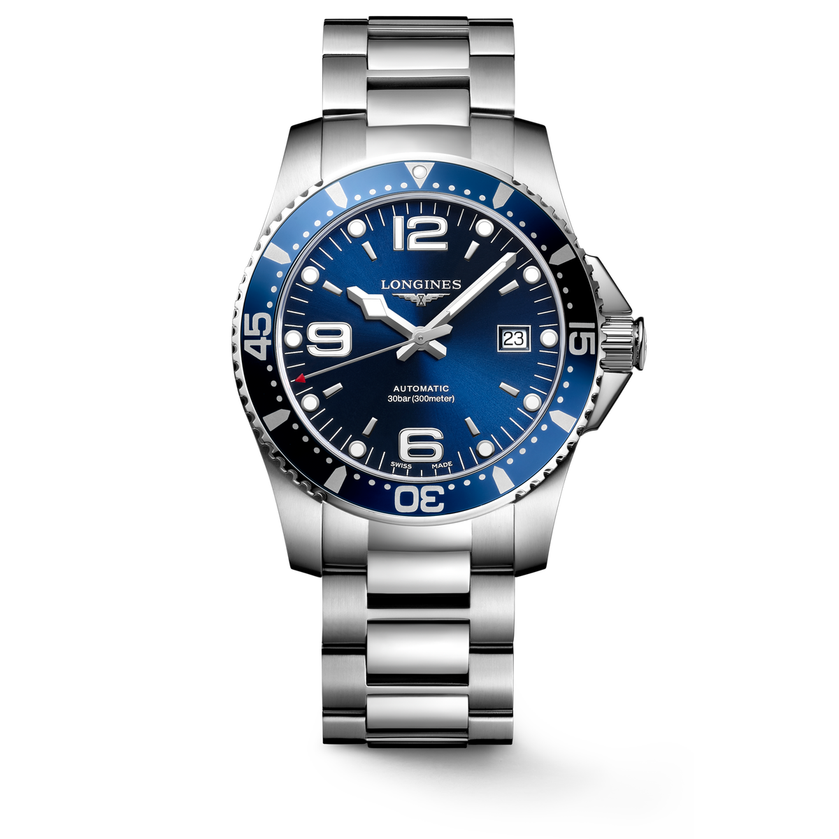 Longines HydroConquest 41.00mm Automatic Sunray blue Dial Stainless Steel Bracelet Watch