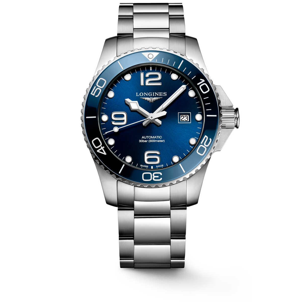 Longines HydroConquest 43.00mm Automatic Sunray blue Dial Stainless Steel Bracelet Watch