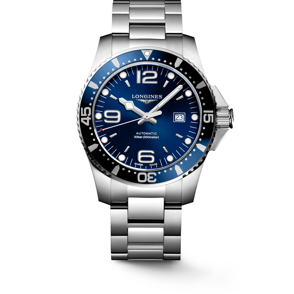 Longines HydroConquest 44.00mm Automatic Sunray blue Dial Stainless Steel Bracelet Watch