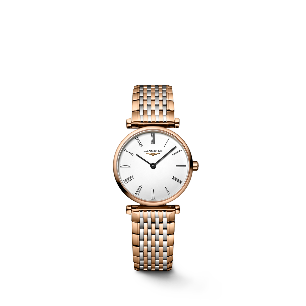 Longines La Grande Classique 24.00mm Quartz White Dial Red Stainless Steel Bracelet Watch