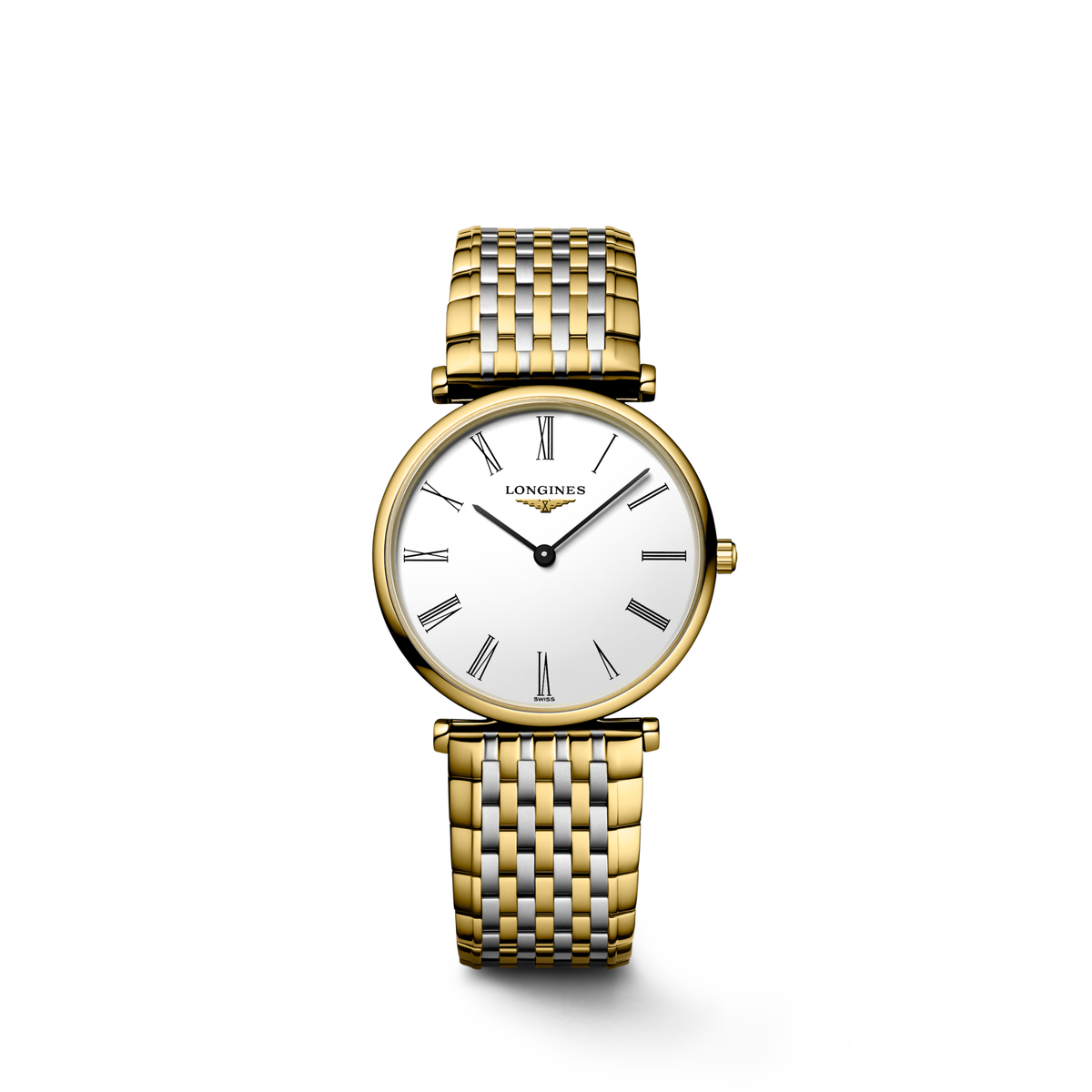 Longines La Grande Classique 29.00mm Quartz White Dial Yellow Stainless Steel Bracelet Watch