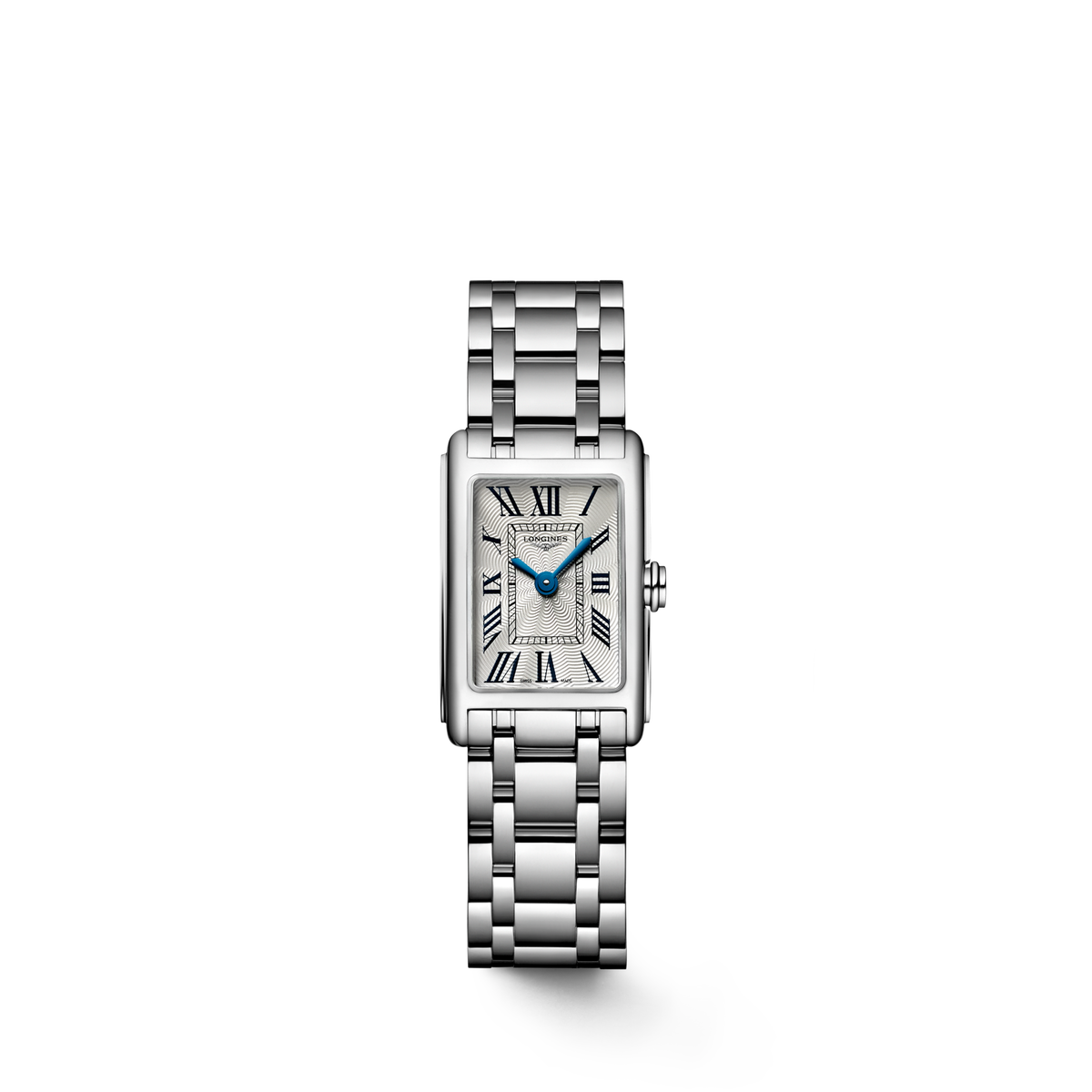 Longines DolceVita 17.70 x 27.00mm Quartz Silver "flinqué" Dial Stainless Steel Bracelet Watch