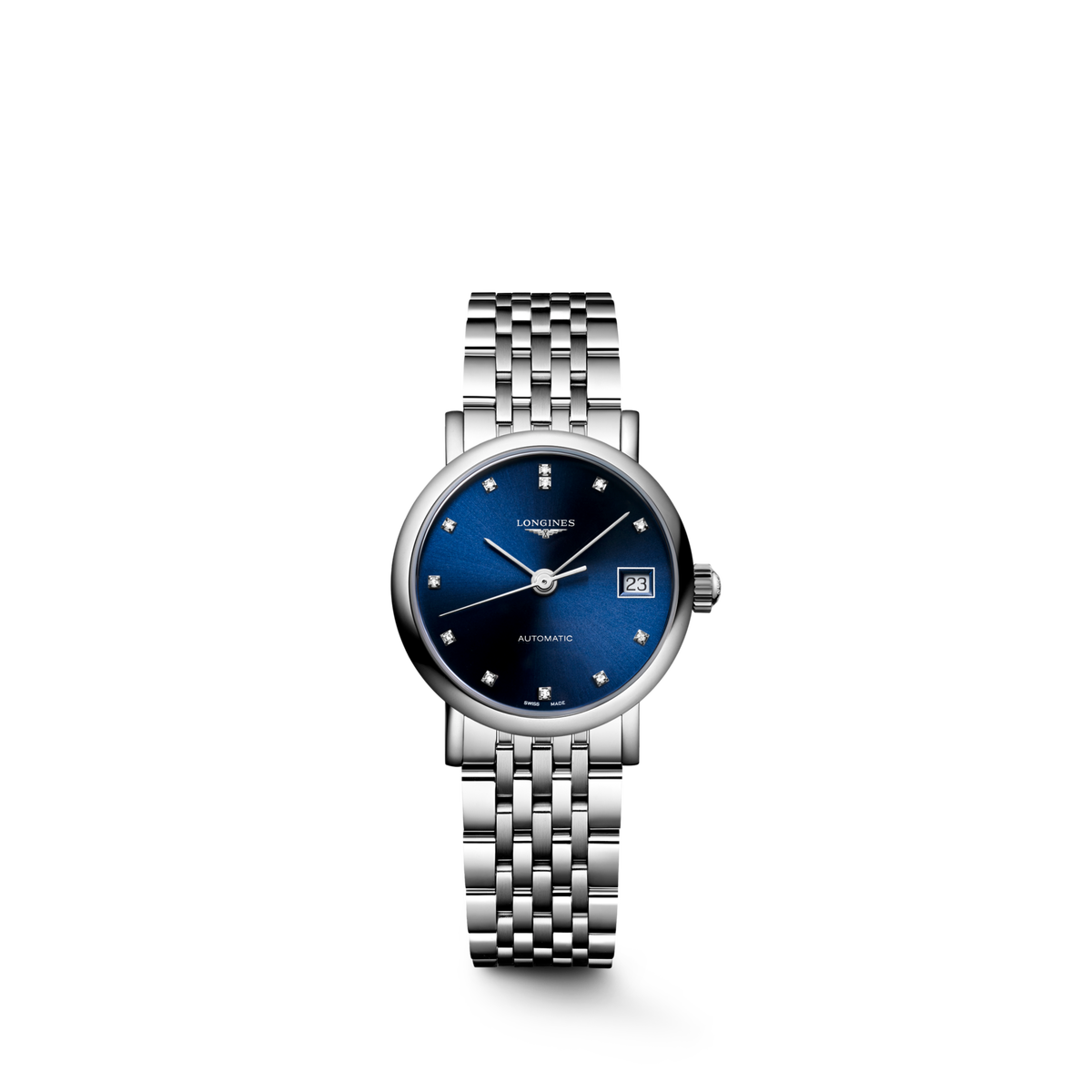 Longines Elegant Collection 25.50mm Automatic Sunray blue Dial Stainless Steel Bracelet Watch