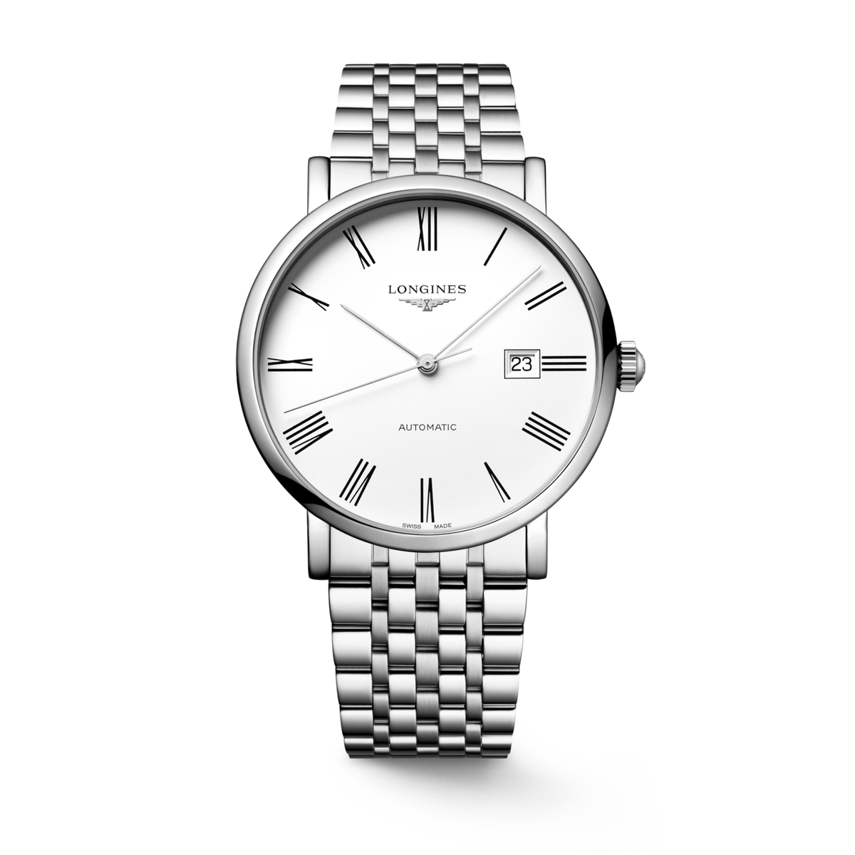 [SIMCHA-STANDALONE:L4.911.4.11.6:01] Longines Elegant Collection 41mm Automatic Silver Dial Steel Bracelet Watch – L4.911.4.11.6 – LONGINES ELEGANT COLLECTION L4.911.4.11.6 Automatic, Stainless steel, White matt, Bracelet Watch - Watch soldier