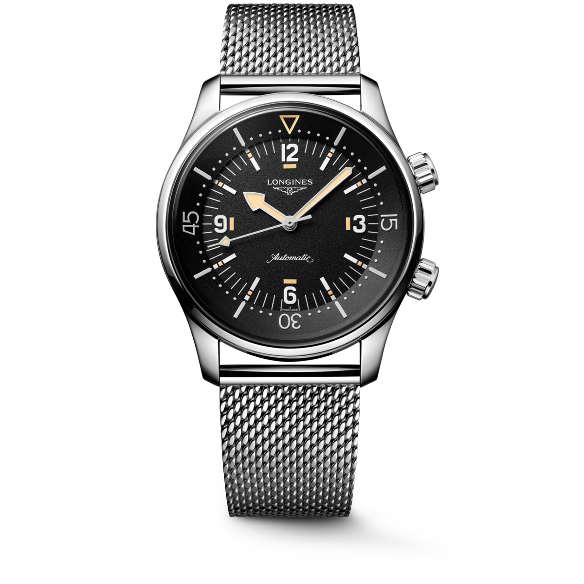 [SIMCHA-TOP500:LONGINES:L3.795.4.59.9:01] LONGINES LEGEND DIVER 59 L3.795.4.59.9 Automatic, Stainless steel, Black grained, Bracelet Watch - Watch soldier