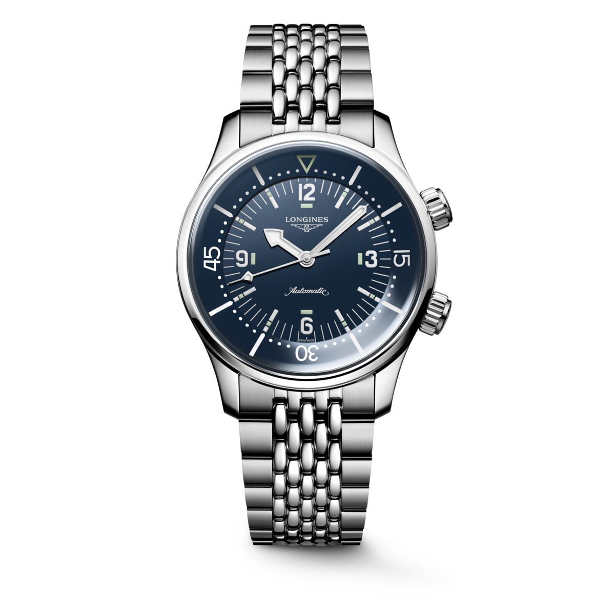 [SIMCHA-TOP500:LONGINES:L3.764.4.90.7:01] LONGINES LEGEND DIVER L3.764.4.90.7 Automatic, Stainless steel, Blue lacquered polished, Bracelet Watch - Watch soldier