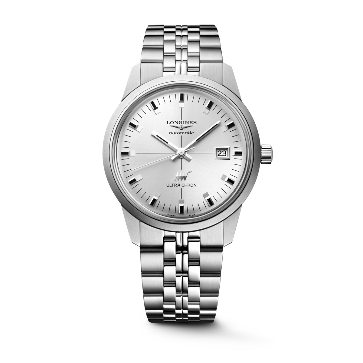 [SIMCHA-STANDALONE:L2.937.4.72.6:01] Longines Ultra-Chron Classic 40.00 mm Automatic Sunray silver Dial Stainless steel Bracelet Watch – L2.937.4.72.6 – ULTRA-CHRON CLASSIC L2.937.4.72.6 Automatic, Stainless steel, Sunray silver, Bracelet Watch - Watch soldier